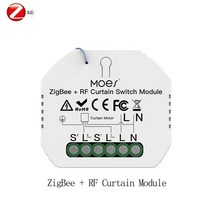 보일러 온도조절기 각방 난방 Moes 스마트 지그비/WiFi 커튼 모듈 블라인드 리빙 App 원격 제어 Alexa 홈, ZB RF Curtain Switch, 러시아