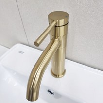 별사츠 욕실 스테인레스 세면대 수전 무광 원홀 수도꼭지 SUS304, 선택04 골드무광회전 스텐세면, 1개