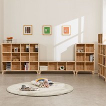 리자인가구 편백 공간박스 거실 틈새 미니 낮은 가로 세로 원목 1단 2단 3단 4단, 미니책장 1단 2칸 / 2단 2칸 (다리형), 편백나무