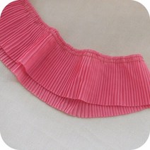레이스 6cm 쉬폰 주름 화이트 레이스 트리밍 diy 의류 바느질 패브릭 레이스 테이프, 로즈 레드, 04 Rose Red