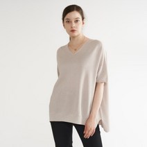 (LAON) 고급원사) 린넨혼방 글리터 홀가먼트 가오리핏니트 ~77