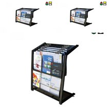 철재 카다로그 스탠드 3열2단 신문용 6단 CS-331 팜플렛거치대 엽서진열대 브로셔거치대