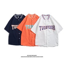 M-3XL 남자 야구 반팔 셔츠 캐주얼 패션 모든 경기 셔츠 1244
