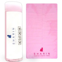 샤린 습식 스포츠 타올 대형, 1개, 핑크