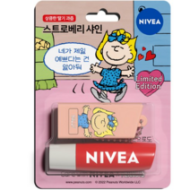 니베아 스누피 에디션 립밤 4.8g, 스토로베리 샤인, 6개