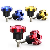 피트인 오토바이 튜닝 볼트 번호판 M6 가드 와셔 슬라이더형, M6튜닝볼트(블루)