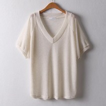 [gr826o]잇템 패션니스타 썸머브이넥반팔니트 Big사이즈 여성패션 큰옷 임복 이지웨어 중년옷 빅사이즈 임+_+청춘+-