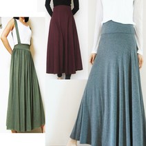 맥시 훌 롱스커트 고무줄치마 키큰여자 플레어 A라인