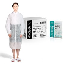[워크라인] 일회용 부직포 방문자가운 1매 L(중)/XL(대) 택1 위생가운 방역가운, XL(대), 1개