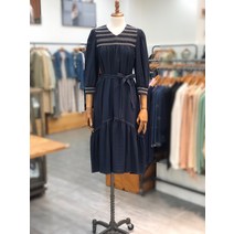 써스데이아일랜드 스모킹 주름 미디 원피스 t226mop157