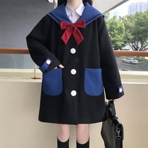 싱글코트코디 학원 무드 겨울 가을 오리지널제작 디자인 개성 블러킹 포켓 마린넥 겹 면 더플 추가 2676775331