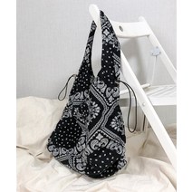 페이즐리 스트링 숄더 에코백