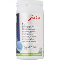 유라 Jura 2단계 전자동 커피 머신용 세척 정제 25개 태블릿, 25 Count