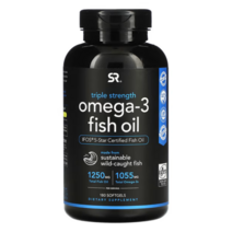 스포츠리서치 트리플 스트렝스 오메가-3 피쉬 오일 1250mg 소프트젤, 60개입, 2개