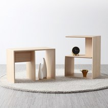 올쏘 원목 다용도 사이드 협탁 테이블 시리즈 4종, 헤타_메이플