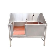 애견샵 스텐 욕조 목욕통 사각 동물 세척통 대형 샤워, 06. 여닫이문 규격 120x70x90 깊이 40