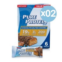 Pure Protein 퓨어 프로틴 바 초콜릿 솔트 카라멜 19g 함유 50g 6개입 300g 2팩 Bars Chocolate Salted Caramel