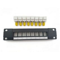 8 포트 스트레이트 스루 ST/LC/SC/FC 광섬유 패치 패널 RJ45 네트워크 케이블 어댑터 잭 이더넷 분배 프레임 UTP 19, 01 ST