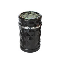 자동차 차량용 휴대용 LED재떨이 (다이아몬드 각형), 블랙