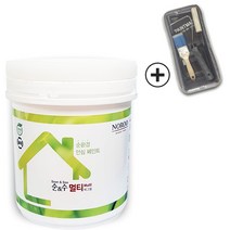 노루페인트 친환경 수성페인트 순앤수 멀티 0.9L 계란광 간단세트, 밀크코코아