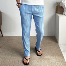 구스마켓 남성용 여름 아이스 밴딩 플리츠 팬츠 [3컬러]