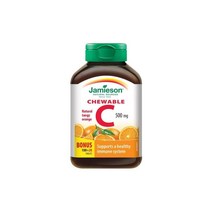 자미에슨 비타민 C 츄어블 탠지 오렌지 120정 Jamieson Vitamin C Chewable 500mg Tangy Orange, 1개