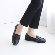 230-260mm 천연 소가죽 여성 발 편한 빅사이즈 로퍼 단화 슈즈 신발 4컬러