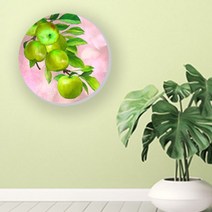 JYW64CBC4 재물 액자 사과그림 돈들어오는그림 복 인테리어액자 을부르는 풍수 지리 행운 에좋은그림 건강 나무 5App-ci30C 부자되는그림 캔버스 벽 천장장식