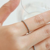 47BAG 925 Silver Lobelia Stack Ring
