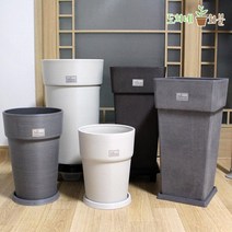 도희네화분 우레탄화분 우레탄높은화분, 04우레탄사각화분30cm아이보리(기본받침)