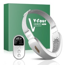 V-라인 페이스 리프팅 장치 진동 페이스 마사지 광자 라이트 테라피 EMS 페이셜 리프팅 벨트 턱 리프트 가, 02 White