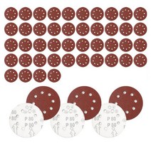 ZIO-BIZ 원형사포 80방 50장세트 125mm X 125mm / 원형 사포 샌딩페이퍼 샌드페이퍼 샌딩사포 연마지 목공사포 목공용사포 종이사포 전동드릴사포 드릴사포 드릴용사포, 1개