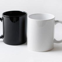 포스아트 무지 일자머그, 블랙