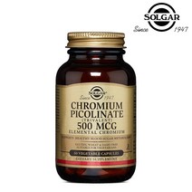 Solgar 크로뮴 피콜리네이트 500 mcg 베지터블 캡슐, 60개입, 1개, 60정