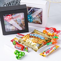 (10개)포장 간식 7종 파티나발 무료라벨 생일 어린이 선물 답례품 과자 시상품, 1I38_미니간식 나팔 세트X10개