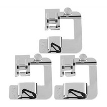 열프레스기 형제 가수 Janome Babylock Juki 재봉틀 악세사리 국내 발 누름 밑단 세트 3 개, 01 3pcs