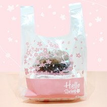 [소행섬] 플라워 핑크 쇼핑백 PE U35, 2000ea