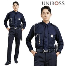유니보스 추동 경비복 셔츠-3051곤색 바지-5100검정 각별매 긴팔 남방 경비원 남자 회사 근무복 수원, 11_긴팔셔츠_UBS-3051_네이비_95호