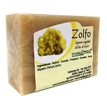 LYNPHA VITALE 유황 비누 바 - 100% 천연 및 수제 비누 - 지성 피부에 영양을 공급하고 치유하는 데 이상적인 유황 비누 - 100g - 3 5oz