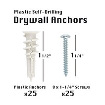 아이볼트 앙카 고리 링 아이너트 스텐 서스 철 M4 M5 M6 M8 M10 M12 M16 나사가있는 25 세트 건식 벽체 앵커 키트 자체 드릴 나일론 골이있는 앵커 벽 건식