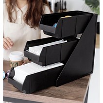 탕비실용 카페용 커피용품 캡슐커피 정리함 3단 베이커리용 슬리브용 마트용, 1개