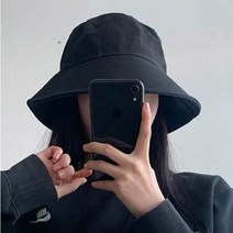 hotmally 여자 버킷햇 면 벙거지 골프 심플 대두 베이직 코튼 캠핑 챙넓은 모자