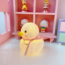 라이트테라피 취침등Lying Duck LED 야간 조명 실리콘 충전식 밝기 터치 램프 분위기 테이블 침실 데스크, 06 Cute Duck Night B