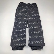 BURTON 패딩바지 풀프린팅 스키 보드복 XL 남자 블랙
