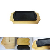 맥반석 주물 사각 스테이크판 1호 무쇠 구이팬 철판 옥수수콘판 장어, 한나 본상품선택, 한나 본상품선택