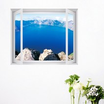 [바보사랑] iw524-백두산천지_창문그림액자(중형)[꾸밈], 타입선택:C타입-엘레강스골드, 상세 설명 참조