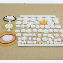 베벨기어 감속기 변속기 플라스틱 기어 세트 DIY 랙 풀리 벨트 웜 싱글 더블 DIY용 모듈 75 개/로트