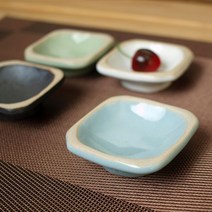 소야 여주도자기 아름 블루 사각종지 그릇(간장)1P 간장종리 도자기그릇 여주도자기 그릇세트 찬기, a상품선택b