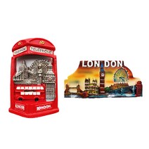 한수위 마그넷 냉장고자석 2개 세트 세계 여행 마그네틱 명소 해외 도시 굿즈 관광 기념품, 타입15_런던A