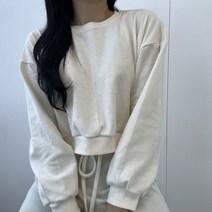 VANANA2 국내제작 비비드컬러 무지 데일리 크롭 아방핏 맨투맨 10color